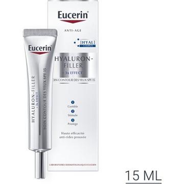 EUCERIN - Hyaluron-Filler + 3x Effect - Soin Contour des Yeux anti-âge SPF15 15 ml