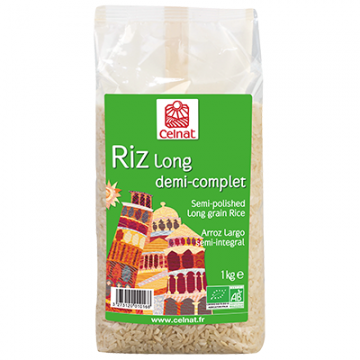 CELNAT - RIZ LONG DEMI-COMPLET 1kg