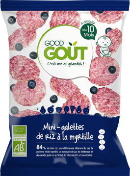 GOOD GOUT - BISCUITS mini-galettes de riz myrtille 40g