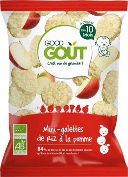 GOOD GOUT - BISCUITS mini-galettes de riz pomme 40g