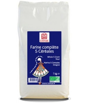 CELNAT FARINE COMPL 5 CEREALES 1KG