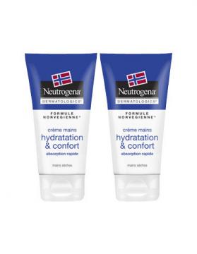 NEUTROGENA - Crème Mains Absorption Express Lot de 2 x 75 ml