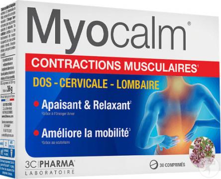 3CPHARMA - Myocalm - Contractions Musculaires 30 comprimés