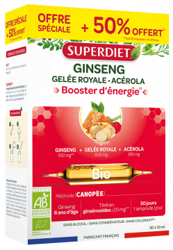 SUPERDIET - Ginseng Gelée Royale Acérola 30 ampoules x 10ml