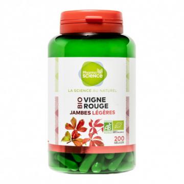 PHARMASCIENCE - Vigne Rouge Bio - Jambes légères 200 gélules