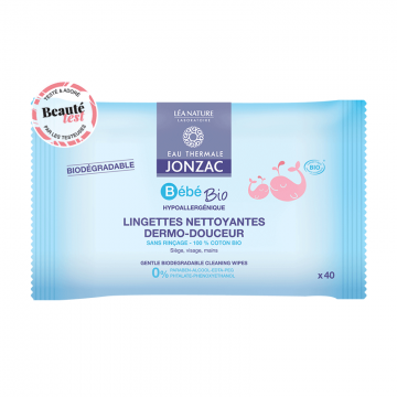 JONZAC - BEBE Lingettes nettoyantes dermo-douceur x40