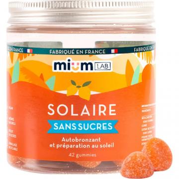 MIUM LAB - Gummies Solaire sans sucres - Autobronzant et préparation au soleil 42 gommes