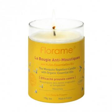 FLORAME - Bougie anti-moustiques aux huiles essentielles bio 170g
