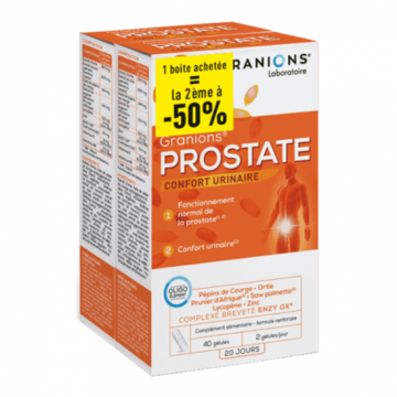 GRANIONS - Prostate - Confort Urinaire 2x40 gélules