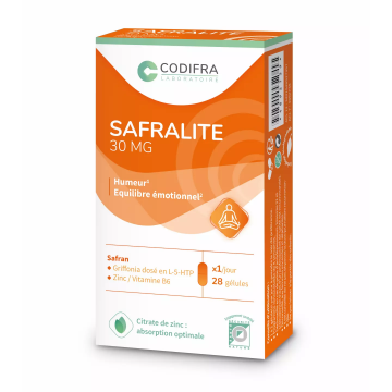 CODIFRA - Safralité 30mg - Humeur Équilibre émotionnel 28 gélules x1/jour